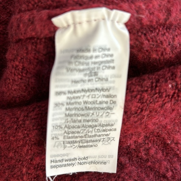 J. Crew Black Label Alpaca/Wool Crewneck Over Size Sweater Sz XS Brick Red Cozy - Picture 5 of 5